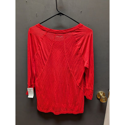 Calvin Klein Red scoop neck Size Small lightweight blouse top shirt NEW casual