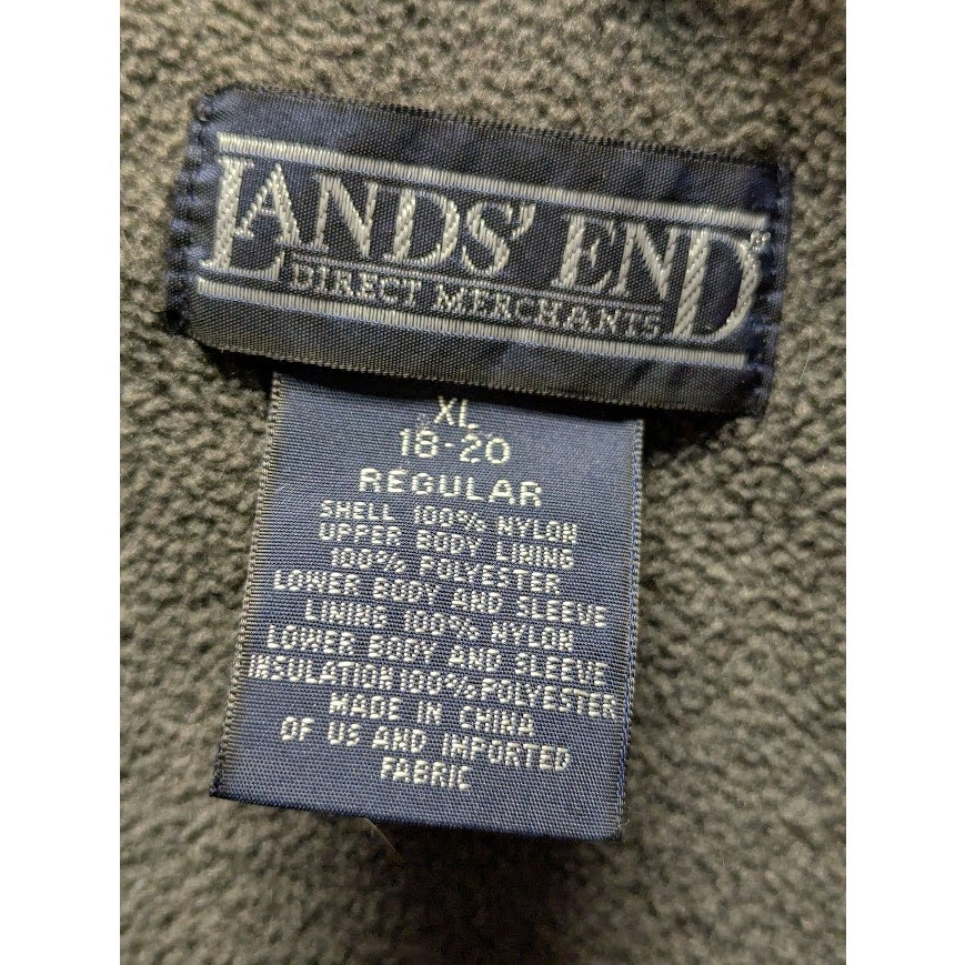 Vintage Lands' End Polartec Squall Jacket Sage Green Parka Men’s XL