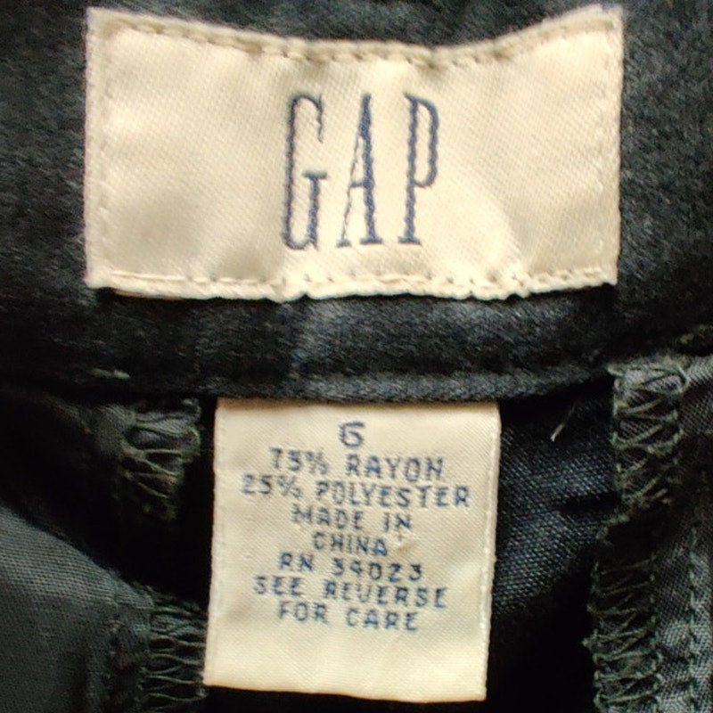 Gap Vintage Dark Gray Pleated Wide Leg Pants y2K Minimalist Academi High Waist 6