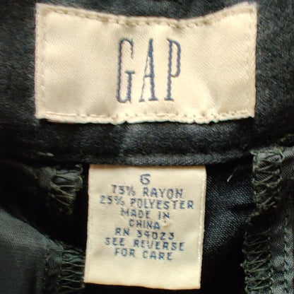 Gap Vintage Dark Gray Pleated Wide Leg Pants y2K Minimalist Academi High Waist 6