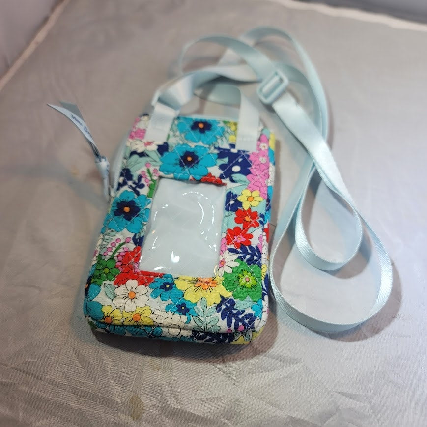 Vera Bradley Far out Floral Quilted Crossbody phone carry purse