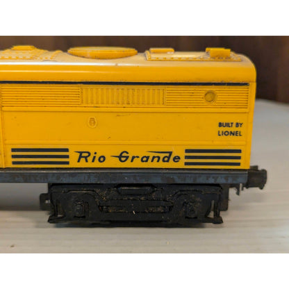 Vintage Lionel 221 Rio Grande ALCO Diesel Locomotive Yellow Black O Gauge