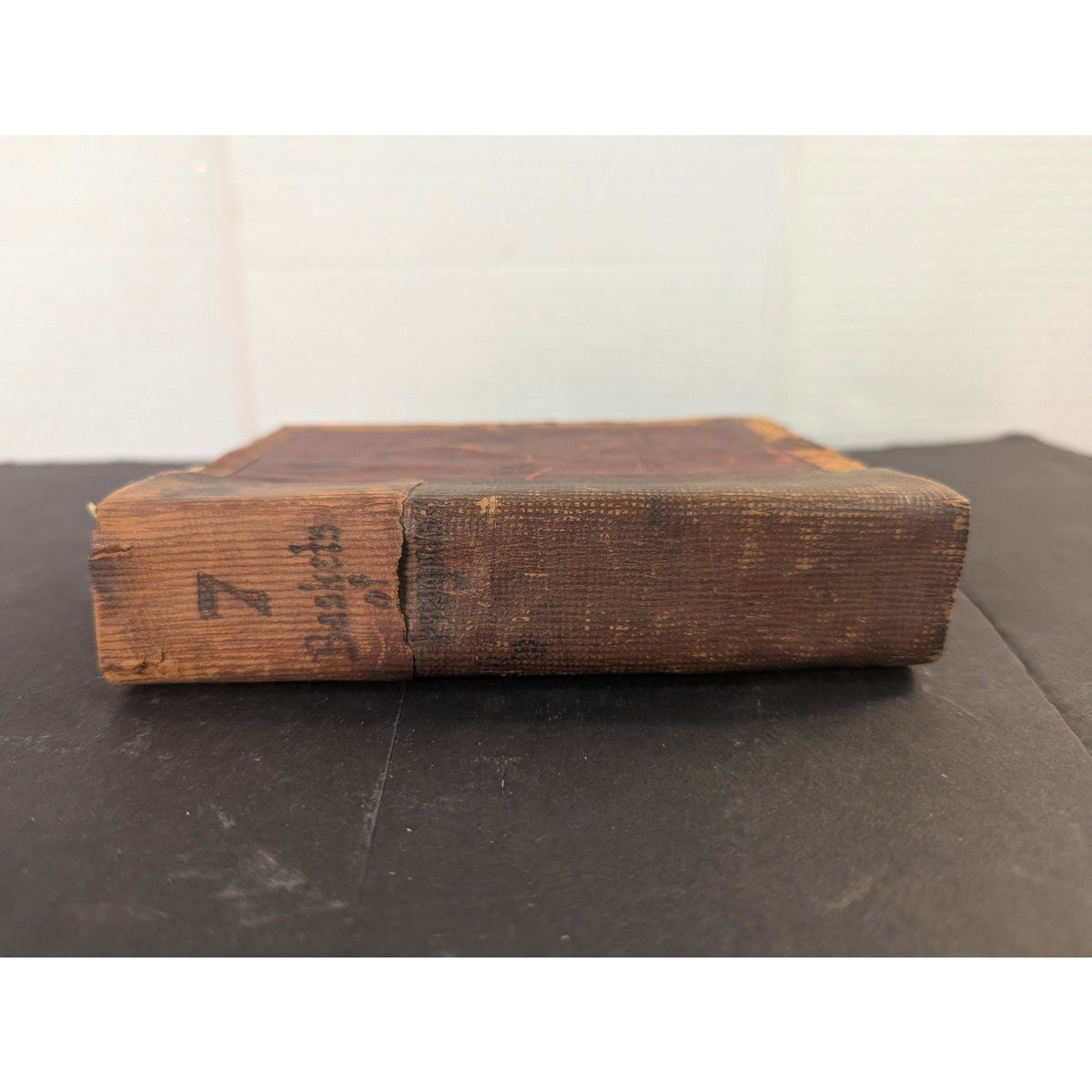 Antique 7 Baskets of Fragments Leather Bound Book Religious Rare