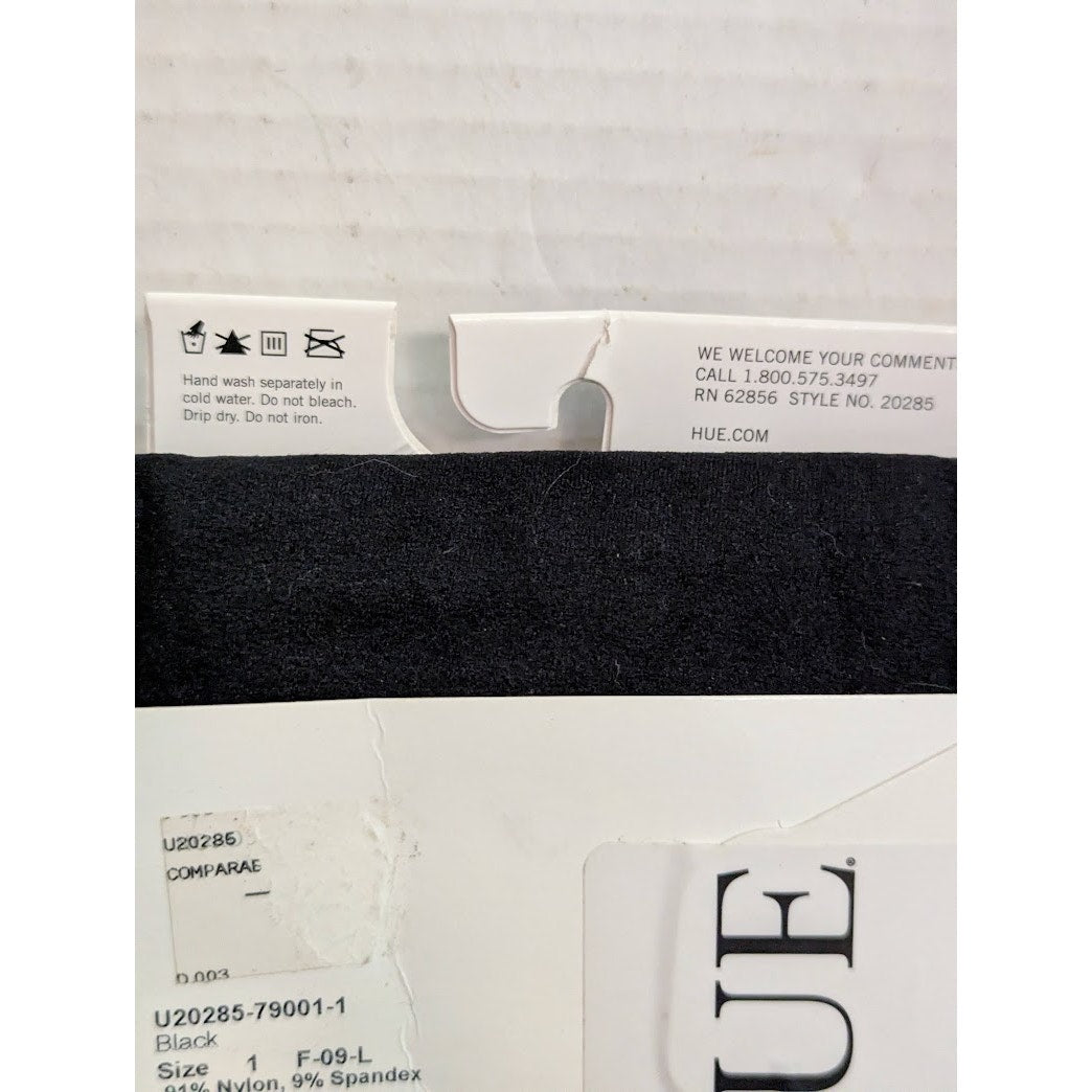 HUE black opaque control top tights size 1 Medium/Large