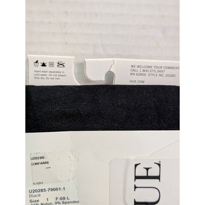 HUE black opaque control top tights size 1 Medium/Large