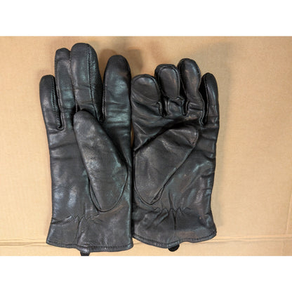 Vintage Thinsulate Insulated Black Leather Winter Gloves - Size Medium Mens