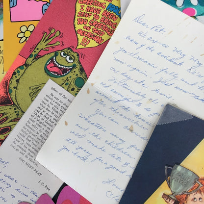 Vintage greeting Cards LOT ephemera Used 1970's GREAT Graphics Scrapbooking