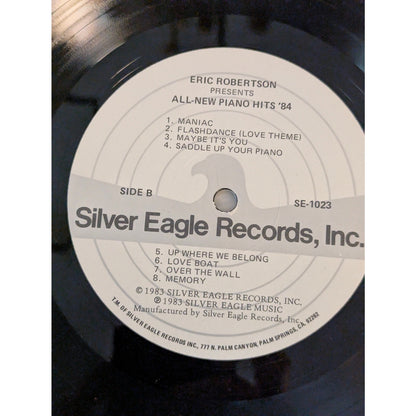 Vintage Eric Robertson All New Piano Hits '84 Silver Eagle SE 1023 Vinyl LP