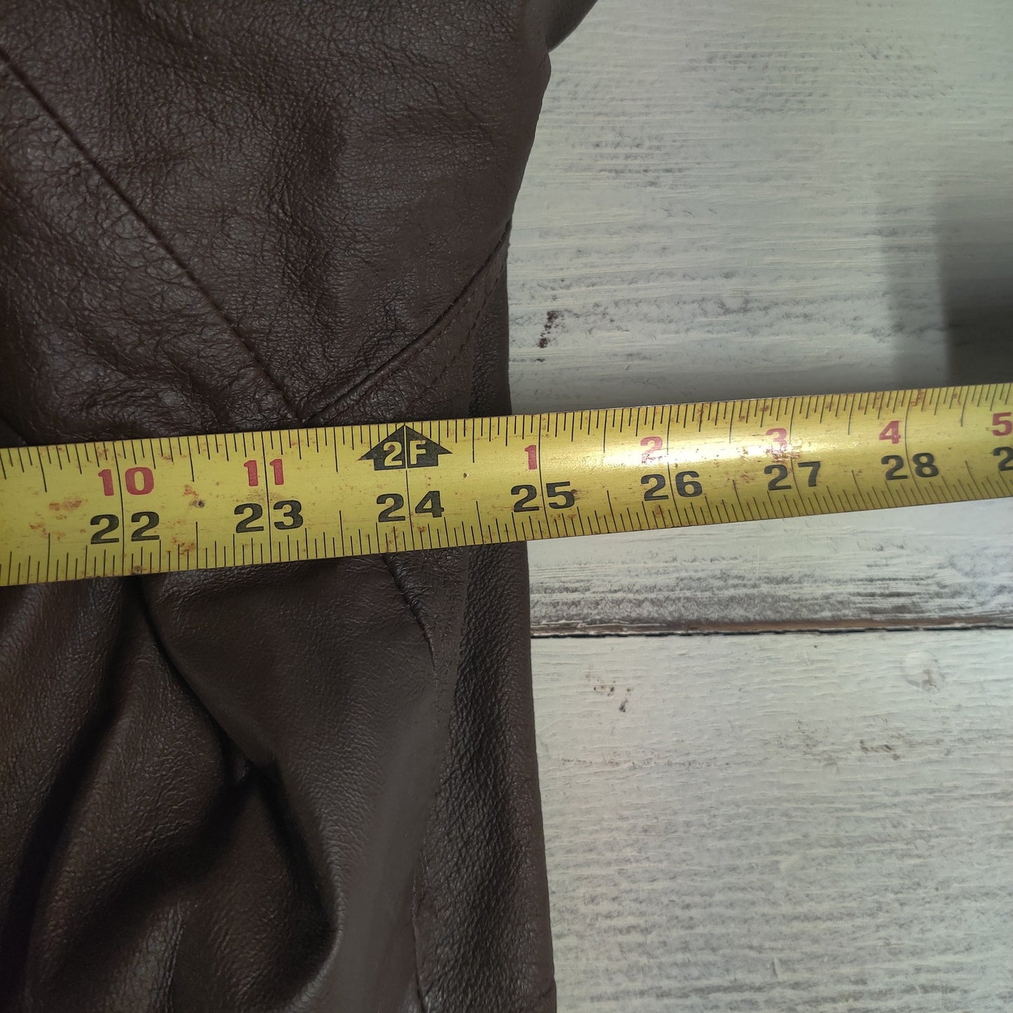 Vintage G&G New York Brown Leather Faux Shearling Lined Jacket 4XL Moto Heavy