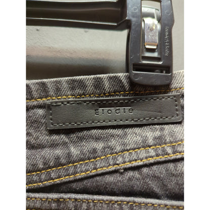 Elodie Acid Wash Denim Skirt Medium Black Grey Distressed NWT Grunge Aesthetic