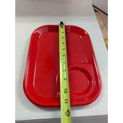 NOS Red Rubbermaid Snack Serving tray sandwich plate