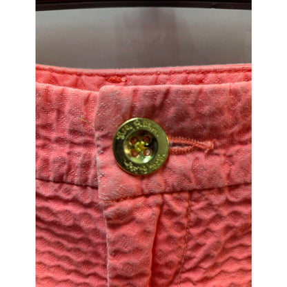 Lilly Pulitzer Pink Seersucker Buttercup Shorts 6 Preppy Resort Classic Summer