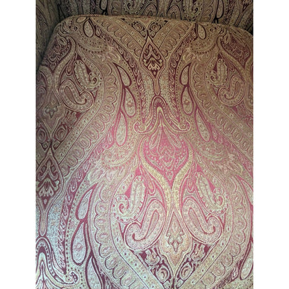 Secondhand Sandies: Burgundy Gold Wingback Side Chair Living Room