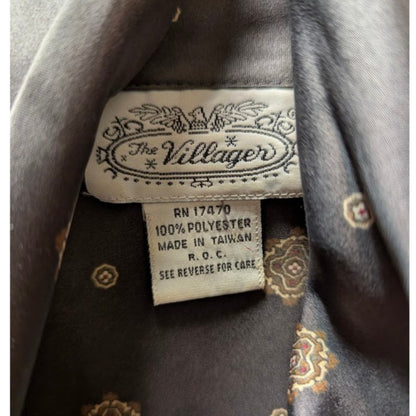 The Villager Vintage Size Large bowtie neck button up long sleeve blouse glam
