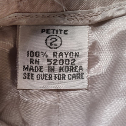 Vintage 90s Liz Claiborne Pink High Waisted Pleated Tapered Rayon Trousers 2P