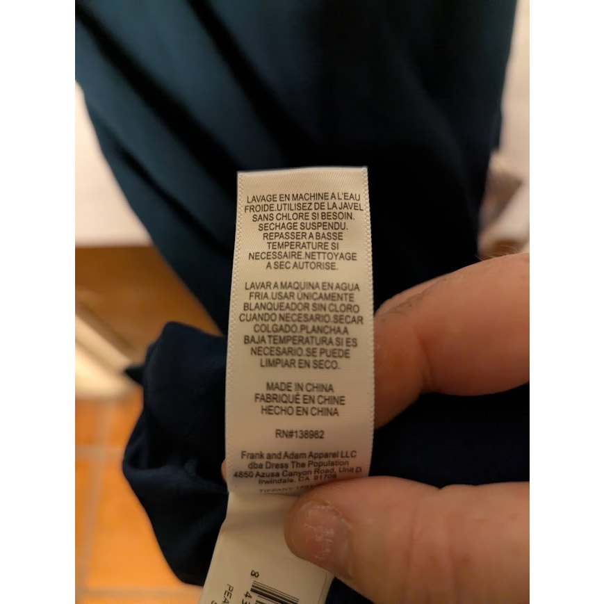 Dress the Population Size Small Tiffany Dress in PIne NEW