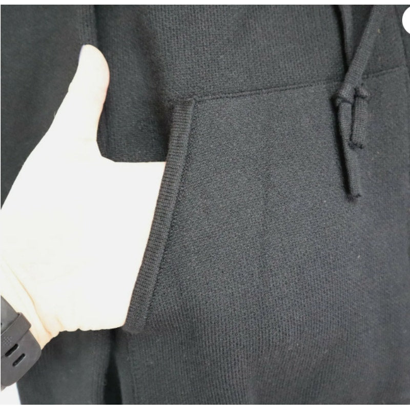 Cotton Emporium Full Zip Hooded Viscose Blend Gray Jacket BLACK $82 Size MEDIUM