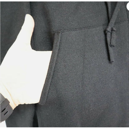 Cotton Emporium Full Zip Hooded Viscose Blend Gray Jacket BLACK $82 Size MEDIUM
