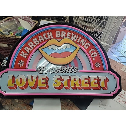 KARBACH BREWING CO. Animated LOVE STREET LED BEER BAR SIGN MAN CAVE DECOR LIGHT
