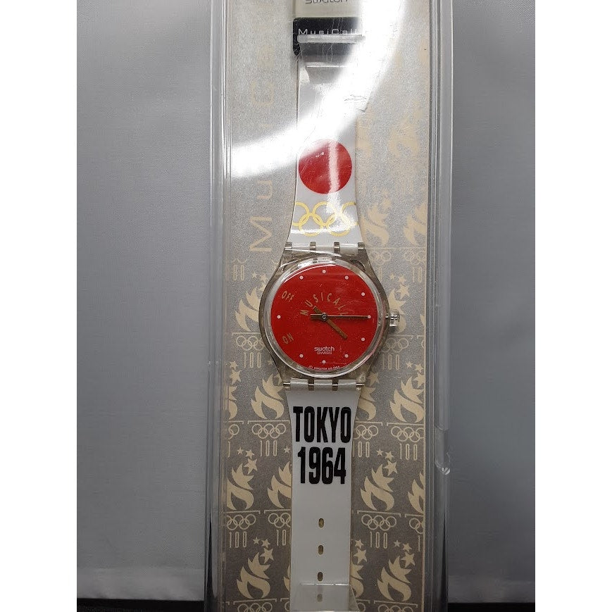 Rare Vintage Tokyo 1964 Olympic Commemorative Watch - Swatch Wristban SEALED