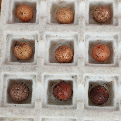 Antique German Handmade Clay Marbles Bulk Job Lot of 36 Player Size 9/16" #H4