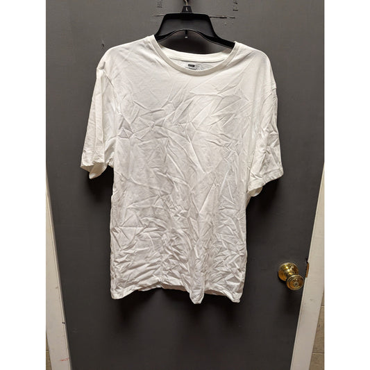 Topman White Short Sleeve Plain Blank Print T-Shirt Size Large New With Tags