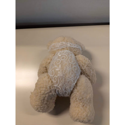 Stuffed Animal PLUSH teddy bear lace bodysuit with headband Vintage 80s