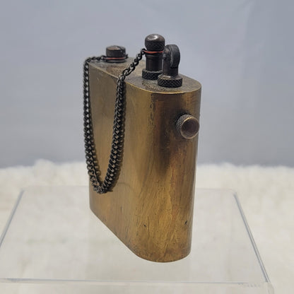 Vintage Antique Brass Lift Arm Pocket Lighter Trench Art Military Steampunk