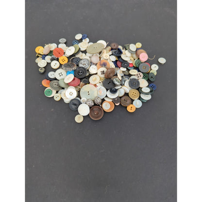 Huge 3 lb Lot Vintage to Modern Miscellaneous Sewing Buttons Craft Mix