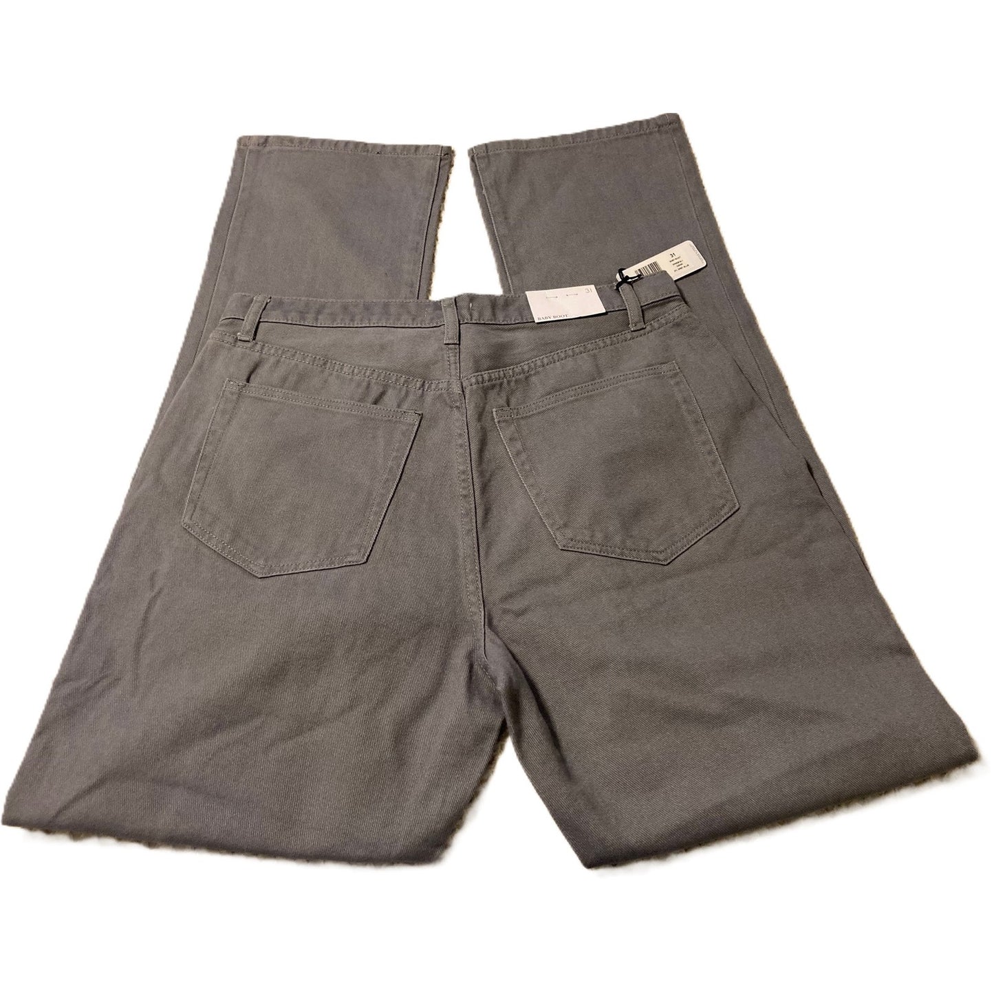 NWT WeWoreWhat Baby Boot Jeans in Grey Blue Size 31/34