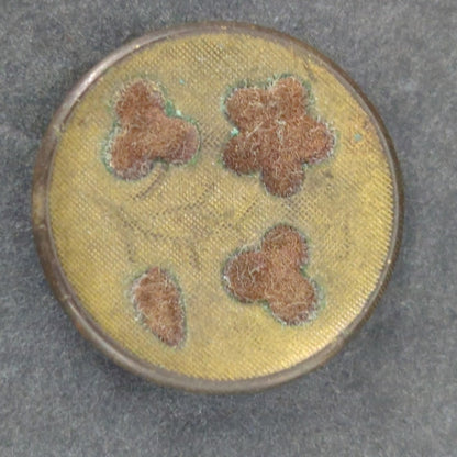 LOT Z of 10 Antique Vintage Victorian Brass Mixed Materials Buttons ESTATE FIND