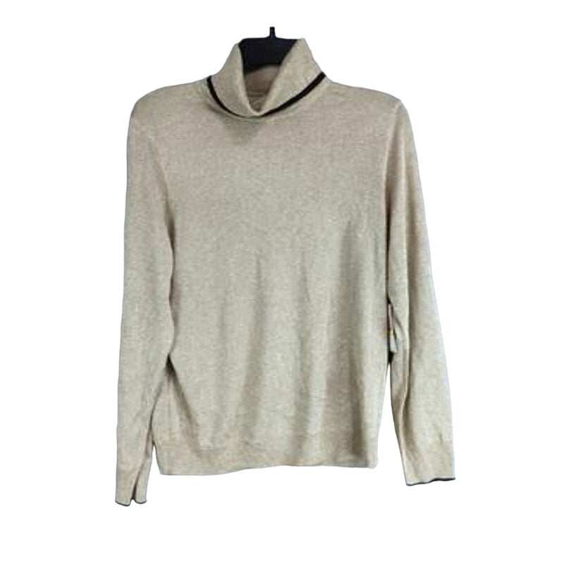 NWT COURT & ROWE METALLIC TIPPED TURTLENECK SWEATER XL