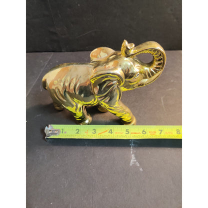 Vintage Mid-Century Japanese Gold Gilt Ceramic Elephant Figurine