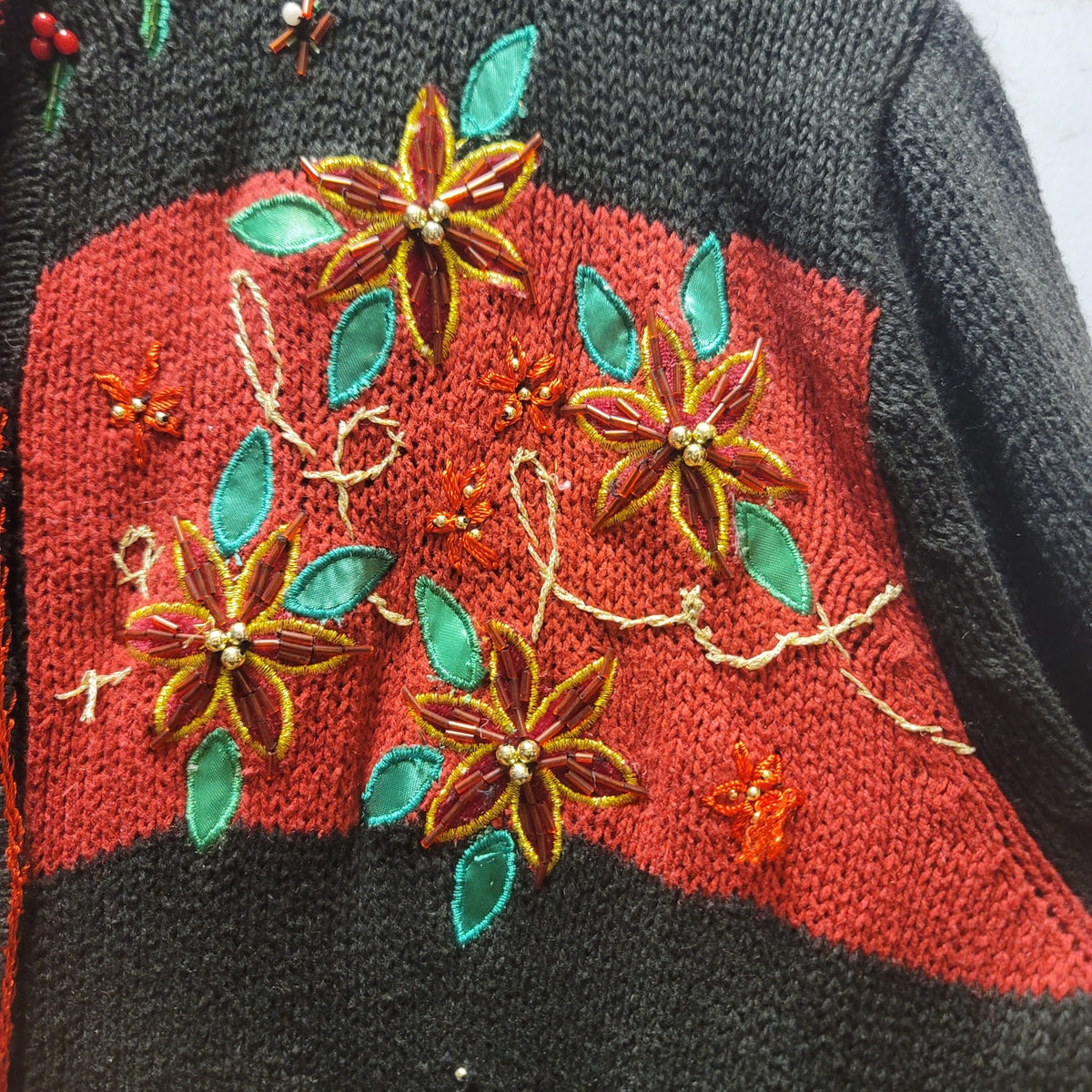 White Stag Womens Size 16W Christmas Cardinal Long Sleeve Sweater button up