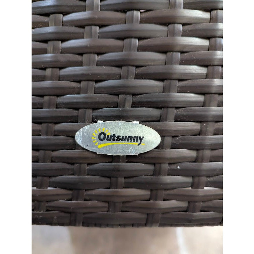 Secondhand Sandies: Outdoor Vinyl low club chair. No cushio