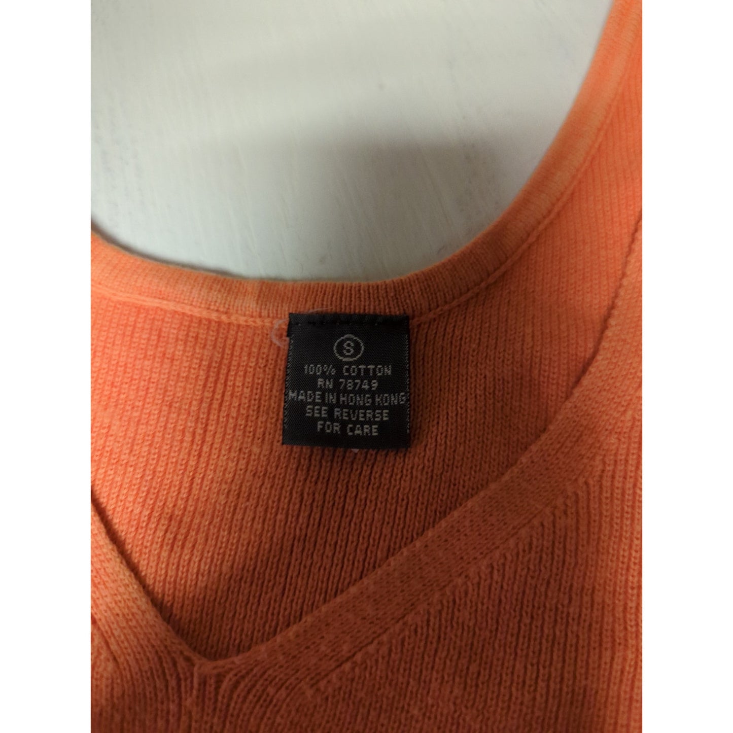 Wet Seal Small Orange Crop Top knit Size Small y2K Summer Layering Boho