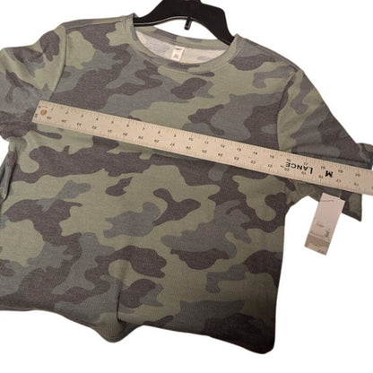 NEW Bp. green army camoflage thermal top shirt long sleeve crew neck size Large