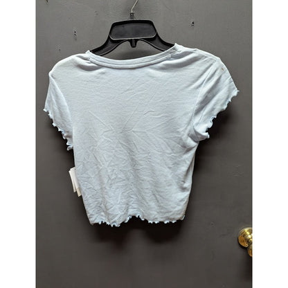 BP. Women's Blue Cashmere Angel Lettuce Edge Crop Top NWT Size Medium