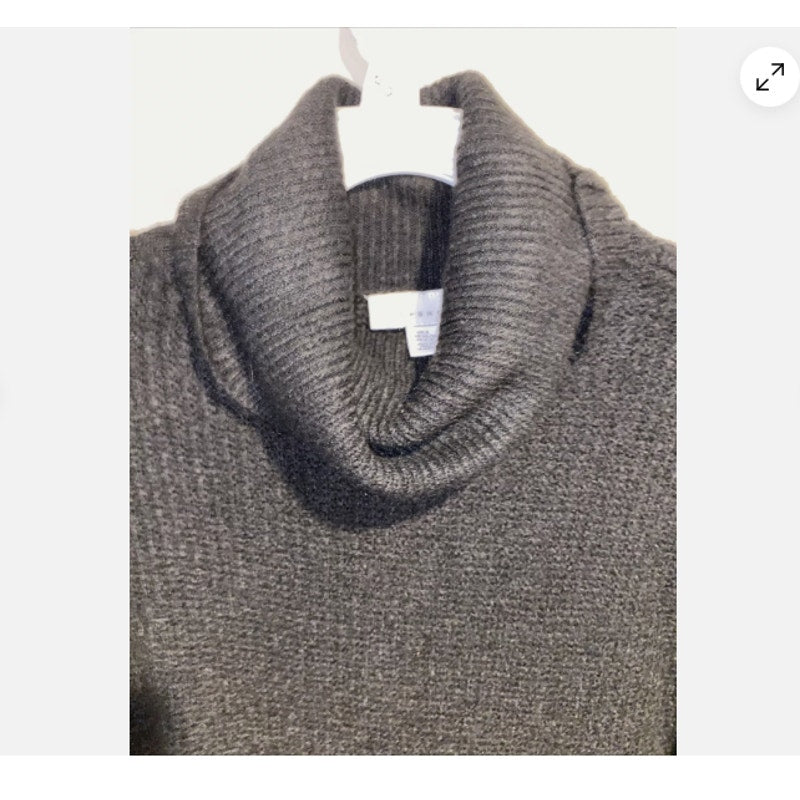 Topshop Turtleneck Sweater Dress Long Sleeve Dropped Shoulder Black XS NWT 0-2