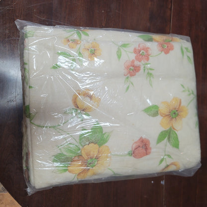 VINTAGE Owen Manufacturing Printed Floral Polyester Full Blanket Coverlet NEW