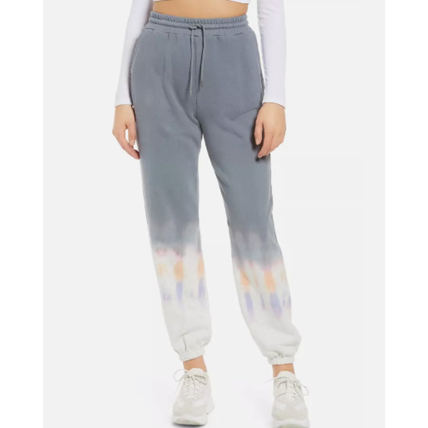Blank NYC Tie Dye Joggers Medium Into The Grove NEW $88 PANTS elastic waist hem