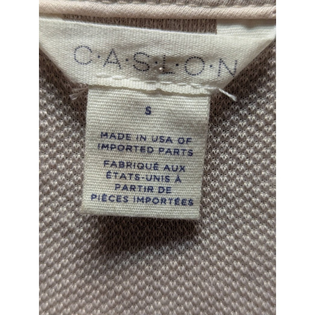 Caslon NWT Size Small NEW Faux Shearling Teddy Sweater V-Neck Taupe Beige $59
