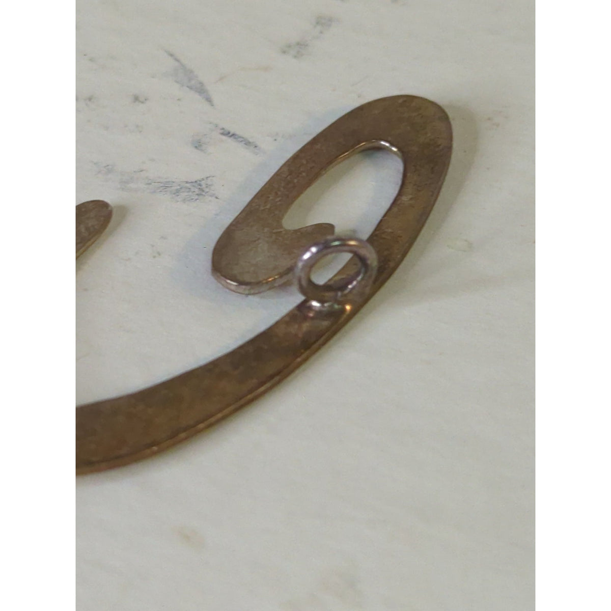 Vintage Sterling Silver Abstract Swirl Modernist Pendant 925 Mid Century