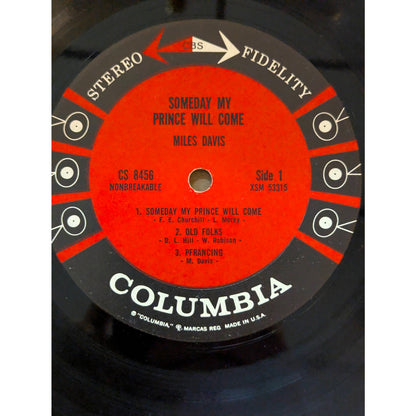 Vintage Miles Davis Someday My Prince Will Come Columbia 6-Eye Stereo LP
