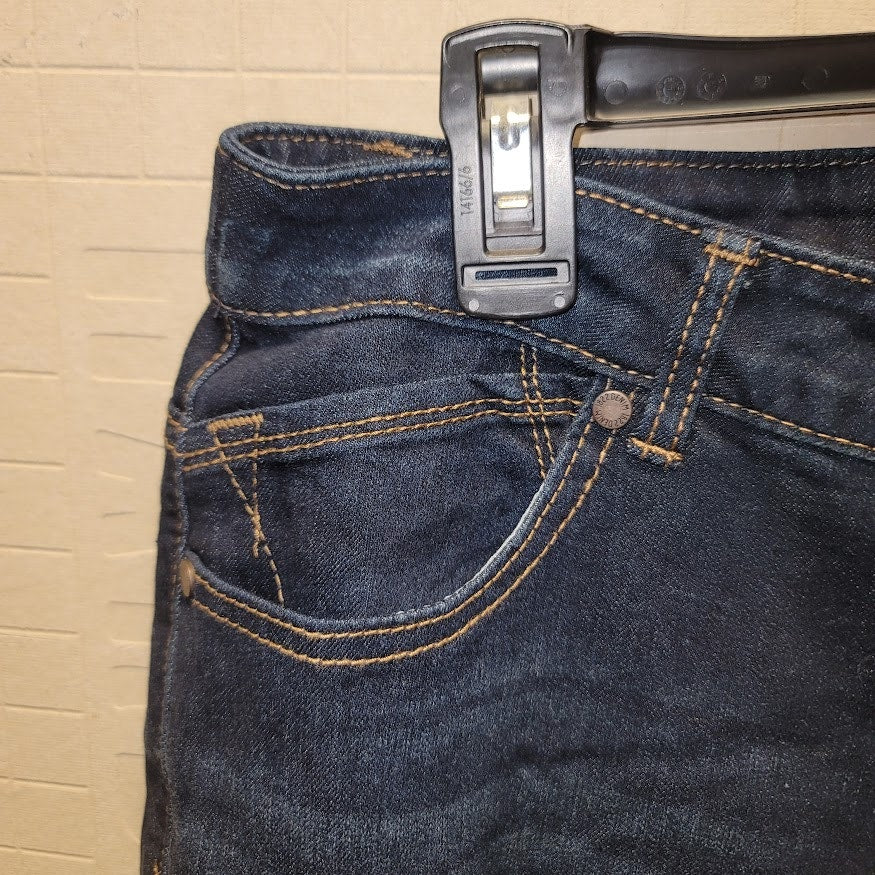1822 Denim Ankle Size 16W Jeans Dark Blue Wash NEW Button Zipper