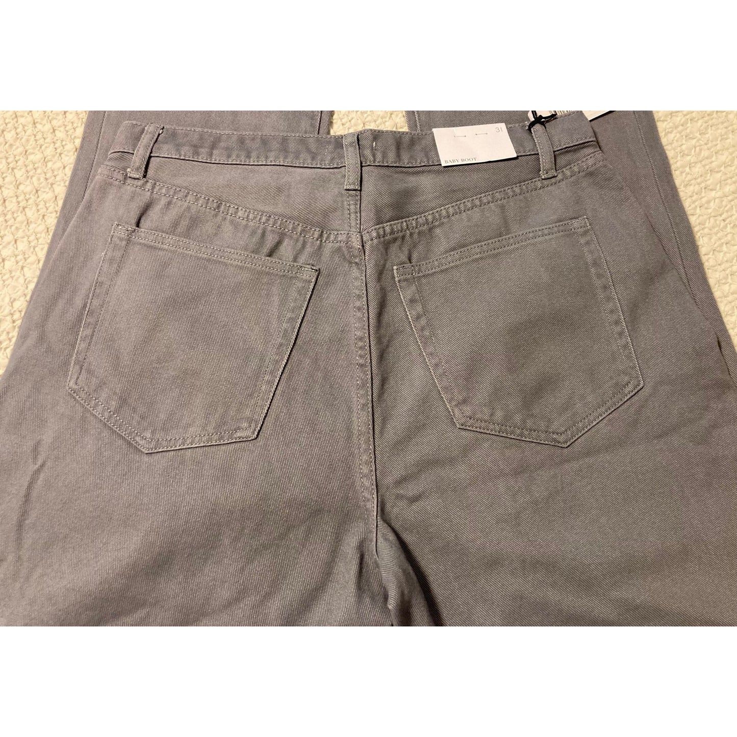NWT WeWoreWhat Baby Boot Jeans in Grey Blue Size 31/34