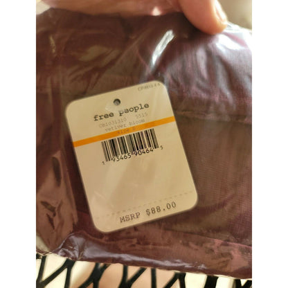 Free People Premonitions WINE Bodycon Slip dress Vetiver Bloom New $88 Small