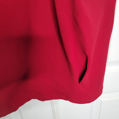 Tabula Rasa Italy NEW Red Black detail Dress Size 40 Eu US 8 Long SleeveCareer