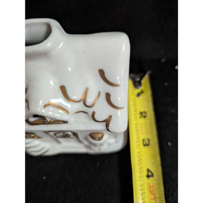 Vintage J.S.N.Y. Ceramic Christmas Village House Tea Light Holder