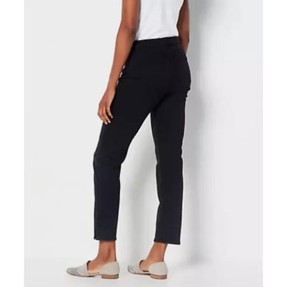 NYDJ Women's Jeans Black Size 4 NEW curves 360 black ankle slim straight jeans